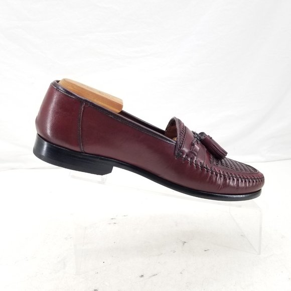 Nordstrom KAPPA Brown Leather Woven Tassel  Slip On Shoes Loafers Men's Sz 9D - Picture 1 of 11